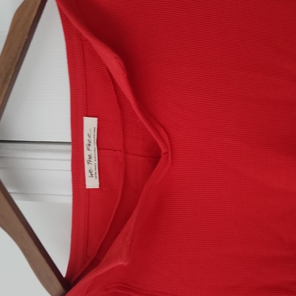 Free People - Cozy Craft Cuff Thermal Top, Red Combo, Size XS, NWT - Picture 3 of 10